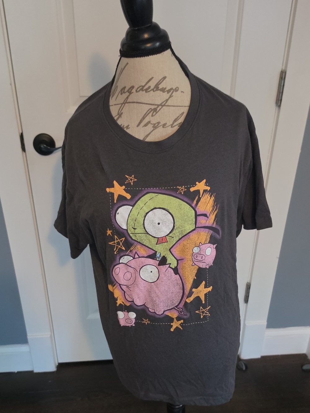 Nickelodeon Invader Zim Adult Sz L Black Tee